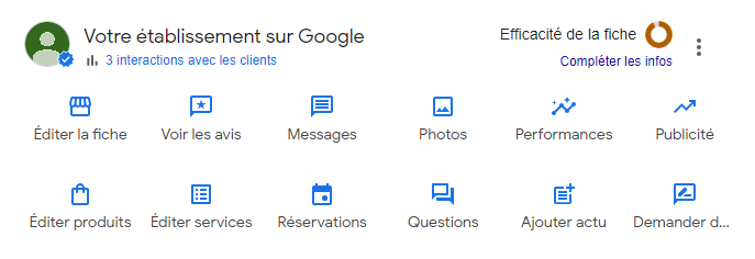 Gestion d'une fiche Google my Business
